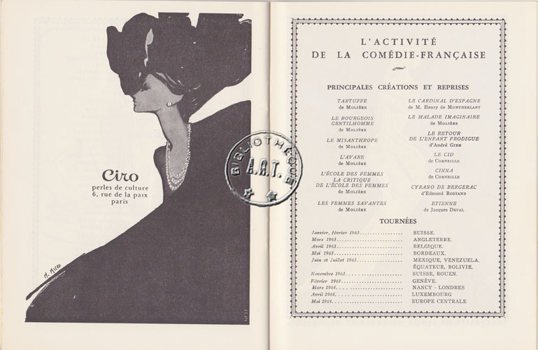 Les programmes de Théatre de l\